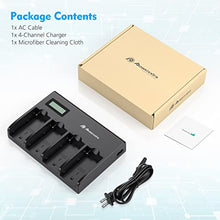 Load image into Gallery viewer, Powerextra 4 Pack Replacement Sony NP-F970 Battery & 4-Channel Battery LCD Charger Compatible with Sony DCR-VX2100, DSR-PD150, DSR-PD170, FDR-AX1, HDR-AX2000, HDR-FX1, HDR-FX7, HDR-FX1000, HVL-LBPB