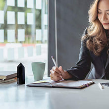 Load image into Gallery viewer, Crystalya Premium Quality 4" Extra Large Healing Crystal Wand, Black Obsidian Crystal, Merkaba Symbol Engraving, Crystals and Healing Stones, Home Decor, Reiki, Chakra, Meditation - Wooden Gift Box