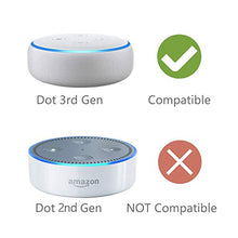 Load image into Gallery viewer, Outlet Wall Mount Stand for Smart Home Speakers Voice Assistants Dot 3rd Gen Hanger Holder Case Bracket Space Saving Perfect Accessories Without Messy Wires or Screws (AMM002-W), White by WALI