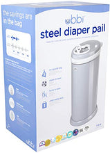Load image into Gallery viewer, Ubbi Steel Odor Locking, No Special Bag Required Money Saving, Awards-Winning, Modern Design Registry Must-Have Diaper Pail, Gray