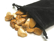 Load image into Gallery viewer, Zentron Crystal Collection: Tumbled Yellow Jasper, Includes Velvet Bag - Large 1" Pieces (1 Pound)