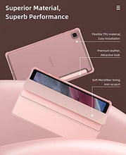 Load image into Gallery viewer, MoKo Case Fits Samsung Galaxy Tab A7 Lite 8.7 Inch SM-T225/T220/T227, Slim Lightweight Smart Case Trifold Stand Case with Soft TPU Translucent Frosted Back Shell for Galaxy Tab A7 Lite - Rose Gold
