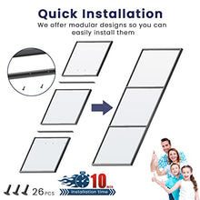 Load image into Gallery viewer, SMARTSTANDARD 42in x 84in Glass Sliding Barn Door with 7ft Top Mount Barn Door Hardware Kit & Soft Close Mechanism, Interior Clear Tempered Glass Carbon Steel Frame, Easy to Assemble