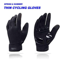Load image into Gallery viewer, Aegend Adjustable Lightweight Cycling Gloves - Touch Screen, Anti-Slip Full Finger Mountain Bike Gloves - Breathable Sports Gloves for Biking, Workout - Unisex Motorcycle Gloves for Men/Women, M