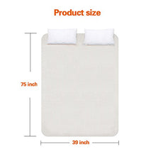 Load image into Gallery viewer, Newlifeelectronic Heated Mattress Pad, Electric Heating Bed Toppers with EasySet Control and Timer, Fast Heating Technology, Ultra-Fresh Anti-Bacteria Extra Comfort, White (Twin Size)