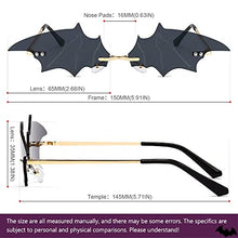 Load image into Gallery viewer, Fashion men's women bat sunglasses vintage frameless Mirror Rimless Sun Glasses Unique Sunglasses UV400