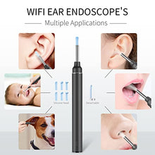 Load image into Gallery viewer, Ear Wax Removal Ear Wax Camera Cleaner Wireless Ear Otoscope with Light Earwax Cleaner Ear Wax Removal Tool for Kids, Adults & Pets