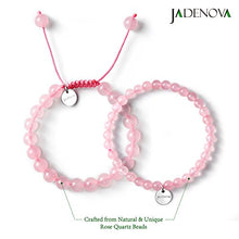 Load image into Gallery viewer, JADENOVA 6/8mm Natural Rose Quartz Gemstone Bracelet for Couples Gifts