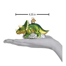 Load image into Gallery viewer, Old World Christmas Triceratops Glass Blown Ornaments for Christmas Tree
