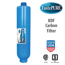 Load image into Gallery viewer, Camco 40042 TastePURE Inline RV Water Filter – Greatly Reduces Bad Taste, Odors, Chlorine and Sediment in Drinking Water – 4-Pack , blue
