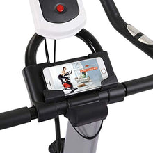 Load image into Gallery viewer, Indoor Cycling Bike Stationary Bicycle, Abdominal Exercise Machine w/LCD Monitor and Ipad holder for Home Cardio Workout, Adjustable Seat and Handlebar (Black)