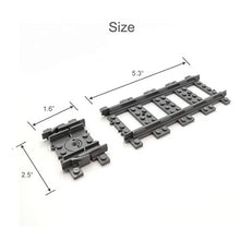 Load image into Gallery viewer, ZHX 56PCS City Train Tracks Accessories Straight and Flexible Train Tracks Railroad Building Toy Compatible with Major Brand (36 Straight and 20 Flexible) (56pcs(36 Straight and 20 Flexible))