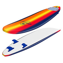 Load image into Gallery viewer, WAVESTORM 8ft Classic Longboard Surfboard Navy Sunburst