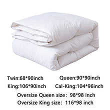 Load image into Gallery viewer, Cosybay 100% Cotton Quilted Down Comforter White Goose Duck Down and Feather Filling – All Season Duvet Insert or Stand-Alone – King Size (106×90 Inch)