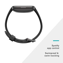 Load image into Gallery viewer, Fitbit Versa 2 Health and Fitness Smartwatch with Heart Rate, Music, Alexa Built-In, Sleep and Swim Tracking, Black/Carbon, One Size (S and L Bands Included)
