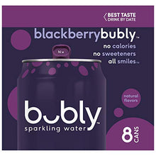 Load image into Gallery viewer, Bubly Sparkling Water, Blackberry, 12 Fl Oz (pack of 8)