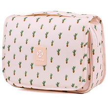 Load image into Gallery viewer, Hanging Travel Toiletry Bag Cosmetic Make up Organizer for Women and Girls Waterproof (Cactus)