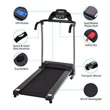 Load image into Gallery viewer, Goplus 800W Folding Treadmill Electric Motorized Power Fitness Running Machine with LED Display and Mobile Phone Holder Perfect for Home Use (Black)