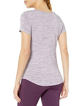 Load image into Gallery viewer, Amazon Brand - Core 10 Women's Pima Cotton Blend Short Sleeve V-Neck T-Shirt, Purple Spacedye, X-Large