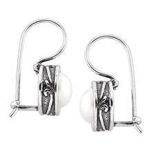 Load image into Gallery viewer, Silpada 'Modern Fairytale' 18 mm Freshwater Cultured Pearl Drop Earrings in Sterling Silver