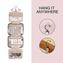 Load image into Gallery viewer, BAGSMART Large Toiletry Bag Travel Bag with Hanging Hook, Water-resistant Makeup Cosmetic Bag Travel Organizer for Accessories, Shampoo, Full Sized Container, Toiletries