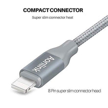 Load image into Gallery viewer, iPhone Charger, FIFADE 3Pack Nylon Braided Lightning Cable Charging Cord USB Cable Compatible with iPhone 11Pro 11Pro MAX Xs MAX XR X 8 7 6S 6 Plus-Gray