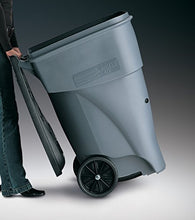 Load image into Gallery viewer, Rubbermaid Commercial Products Brute Rollout Plastic Trash/Garbage Can/Bin with Wheels, 65 GAL, for Restaurants/Hospitals/Offices/Back of House/Warehouses/Home, Gray (FG9W2100GRAY)