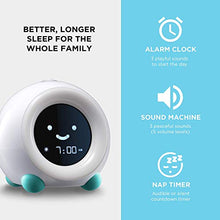 Load image into Gallery viewer, LittleHippo Mella Ready to Rise Children's Trainer, Alarm Clock, Night Light Sleep Sounds Machine (Arctic Blue), Standard