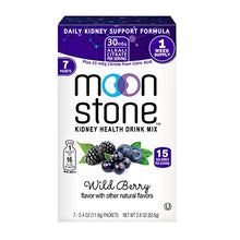 Load image into Gallery viewer, Moonstone Nutrition | Electrolytes Powder Packets Designed by Doctors to Rapidly Rehydrate, Balance PH, Kidney Health Supplement with Magnesium, Potassium, Vitamin B6, No Added Sugar | 7Pk, Wild Berry