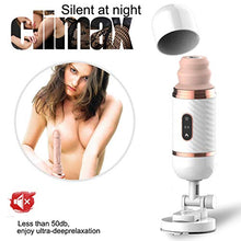 Load image into Gallery viewer, jiooq066 Lifelike Medical Grade Silicone Di-ck with 7 Frequency Vibration for Personal Care, Wand Massager with Heating Function, Portable Size, USB Charging,Waterproof Tshirt