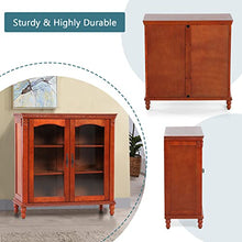 Load image into Gallery viewer, MAISON ARTS Buffet & Sideboard Kitchen Storage Cabinet w/Adjustable Shelves Buffet Cabinet w/Glass Doors China Cabinet for Kitchen Dining Room Living Room, Embossed Frame