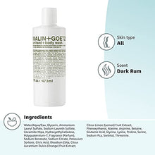 Load image into Gallery viewer, Malin + Goetz Rum Hand + Body Wash — cleansing, purifying, hydrating women and men’s hand and body wash. all skin types, dry, sensitive. No stripping or irritation. Cruelty-free and vegan 16 Fl oz