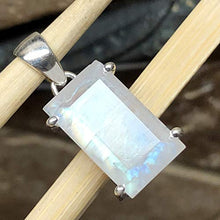 Load image into Gallery viewer, Natural Rainbow Moonstone 925 Solid Sterling Silver Men's Pendant 27mm