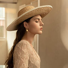 Load image into Gallery viewer, BUEMMR 14K Gold Plated Smooth Mirror Compass Hoop Earrings for Women, Jewelry for Women Girl