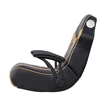 Load image into Gallery viewer, X Rocker 24K 2.1 BT Floor Rocker Gaming Chair, 36.2" x 20.8" x 31.5", Black/Gold