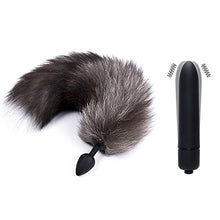 Load image into Gallery viewer, The Alienist 10 Speed Vibrator Silicone Anal Plug Fox Tail Sex Toys for Women Men Vibrating Bullet Anal Vibrator Butt Plug Sex Products, 2PCS