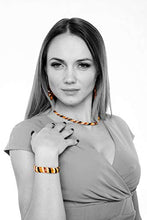 Load image into Gallery viewer, AMBERAGE Natural Baltic Amber Stretch Bracelet for Women - Hand Made from Polished/Certified Baltic Amber Beads(Multi)