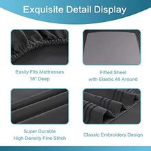 Load image into Gallery viewer, MAEVIS Bed Sheet Set Queen Size 18 Inches Deep Pocket 100% Polyester Microfiber Luxury Smooth Bedding, Super Soft Hypoallergenic Breathable, Resistant Fade Stain Wrinkle-4 Piece (Dark Gray)