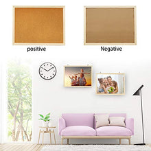 Load image into Gallery viewer, 2 Pcs Cork Board Bulletin Board, 16"X 13" Vision Corkboard, Decorative Hanging Pin Board Perfect for Home Office Decor, Classroom Wall Message Board (2 pcs Post-it)