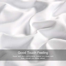 Load image into Gallery viewer, HooSeen 4-Pieces Bed Sheets Set 1800 Series Microfiber-Wrinkle & Fade Resistant, Deep Pocket, Hypoallergenic Bedding Set, Pillow Case (White, King)
