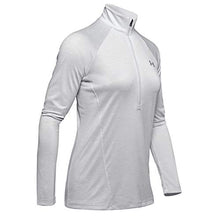 Load image into Gallery viewer, Under Armour Women's Tech Twist ½ Zip Long-Sleeve Pullover , Halo Gray (014)/Metallic Silver , X-Large