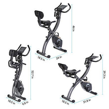 Load image into Gallery viewer, MaxKare Folding Magnetic Upright Exercise Bike w/Pulse Sensor/LCD Monitor Indoor Cycling Bike Stationary Bike Recumbent Exercise Bike with Arm Resistance Bands, Perfect for Home Use