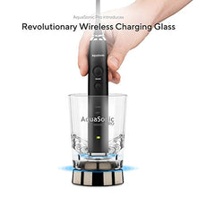 Load image into Gallery viewer, AquaSonic Black Series PRO Ultra Whitening 40,000 VPM Rechargeable Electric Toothbrush w/Revolutionary Wireless Charging Glass, 6 Adaptive Proflex Brush Heads & Travel Case - 4 Modes w Smart Timer