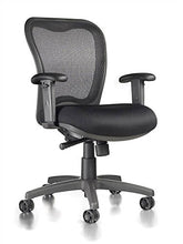 Load image into Gallery viewer, LXO Ergonomic Mid Back Task Chair (Black)