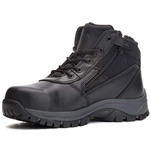 Load image into Gallery viewer, OUXX Mens Work Boots, YKK Zipper, Steel Toe Slip-Resistant Rubber Leather Safety Shoes, Waterproof, Puncture-Proof, Breathable, Comfortable(Black, OX018, US 7.5)