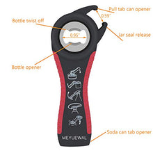 Load image into Gallery viewer, Jar Opener, 5 in 1 Multi Function Can Opener Bottle Opener Kit with Silicone Handle Easy to Use for Children, Elderly and Arthritis Sufferers (Apple Red)