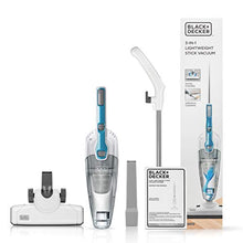 Load image into Gallery viewer, Black & Decker BDST1609 3-in-1 Corded Lightweight Handheld Cleaner & Stick Vacuum Cleaner, White with Aqua Blue