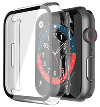Load image into Gallery viewer, Misxi 2 Pack Hard PC Case with Tempered Glass Screen Protector Compatible with Apple Watch Series 7 45mm, Ultra-Thin Scratch Resistant Overall Protective Cover for iWatch S7, Transparent