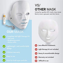 Load image into Gallery viewer, Darnlight LED Light Therapy Mask - 7 Color LED Face Mask Light Therapy Facial Treatment - Blue & Red Light Therapy Mask for Acne Fine Lines Wrinkles & Rosacea