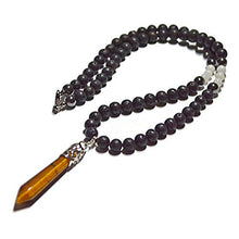 Load image into Gallery viewer, Beaded Necklace for Men June Birthstone Jewelry Natural Stone Moonstone Black Lava Hematite Tigers Eye